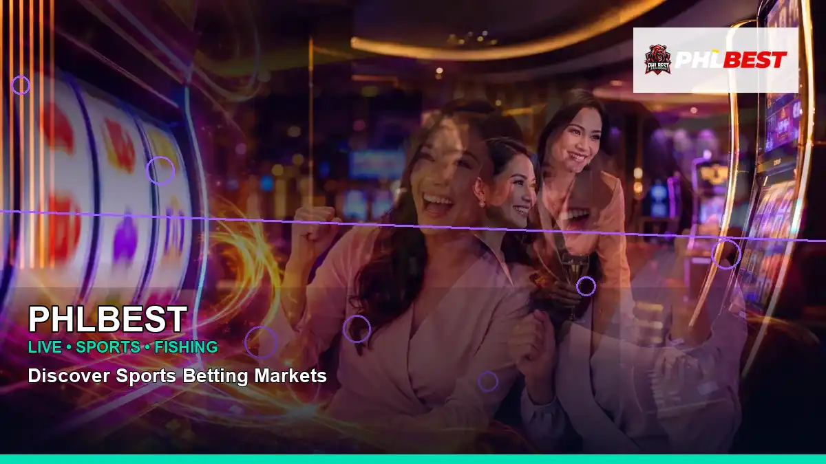 PHLBEST fantasy online slot games featuring an adult Filipina casino host with a panoramic reel composition
