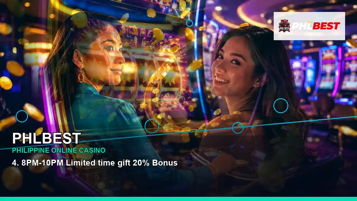 PHLBEST mobile casino first deposit rewards featuring an adult Filipina casino host with a layered collage composition